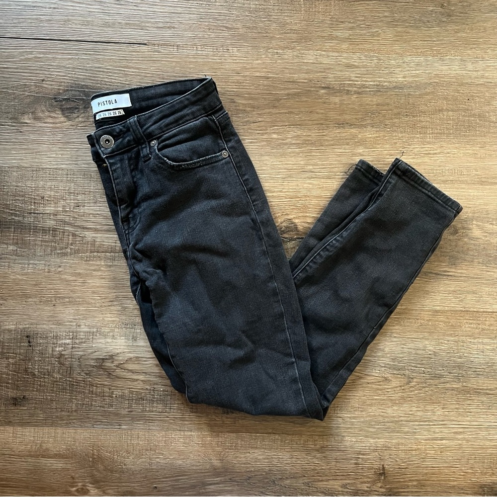 Pistola Denim Black Arielle Skinny Jeans Size 26 Petite Short Classic Stretchy